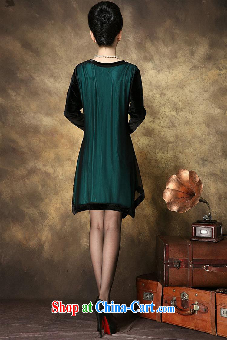 Qin Qing store 2015 new spring in Ms. older, long dresses fall loose the code mom with long-sleeved dresses wine red 4 XL pictures, price, brand platters! Elections are good character, the national distribution, so why buy now enjoy more preferential! Health
