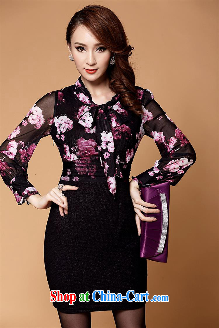 Qin Qing store spring new stamp duty long-sleeved dress attire middle-aged mother with dress attire N 1560 fancy XXL pictures, price, brand platters! Elections are good character, the national distribution, so why buy now enjoy more preferential! Health