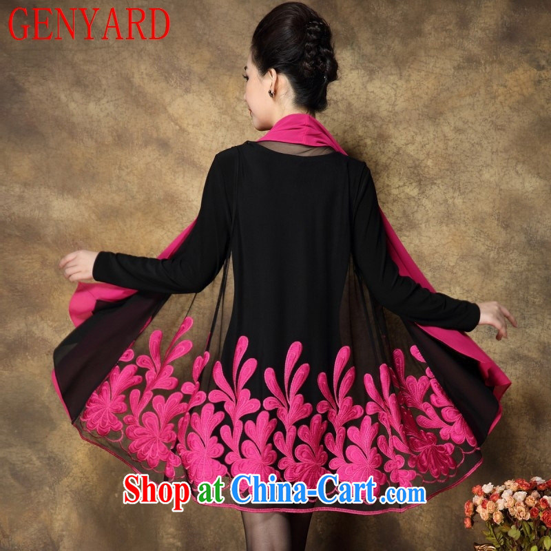 Qin Qing store older MOM wedding with two-piece the code dress two piece spring new better red 4 XL, GENYARD, shopping on the Internet
