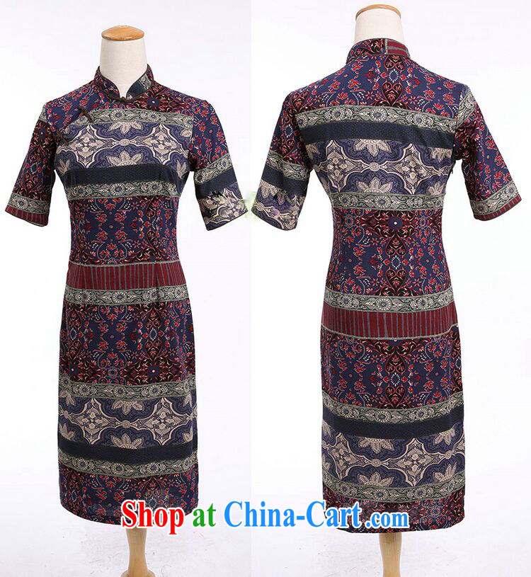 spend the summer Women's clothes, improvements in the cuff long cotton swab the Manual Field snap qipao cheongsam dress classic spell color spell-color 2 XL pictures, price, brand platters! Elections are good character, the national distribution, so why buy now enjoy more preferential! Health