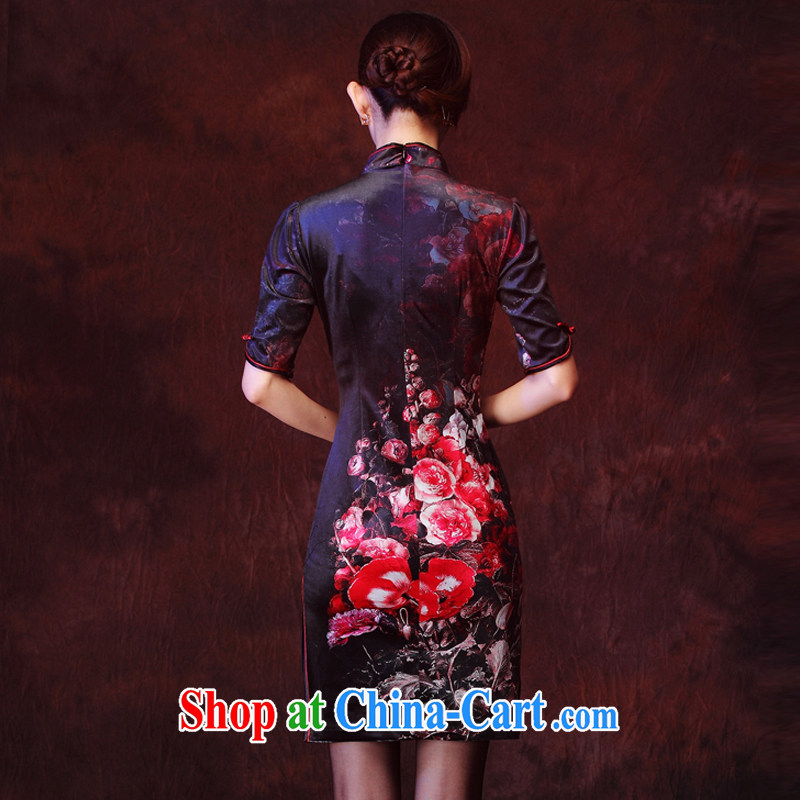 light at the Korean wool stamp retro improved marriage stylish bows and elegant qipao XWG 1208 - 27 black XXXL, light (at the end) QM, shopping on the Internet