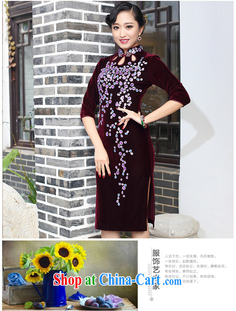 Joe is still a high-won gold velour cheongsam dress mother wedding summer SRDZ 116 purple cuff in 4 XL pictures, price, brand platters! Elections are good character, the national distribution, so why buy now enjoy more preferential! Health