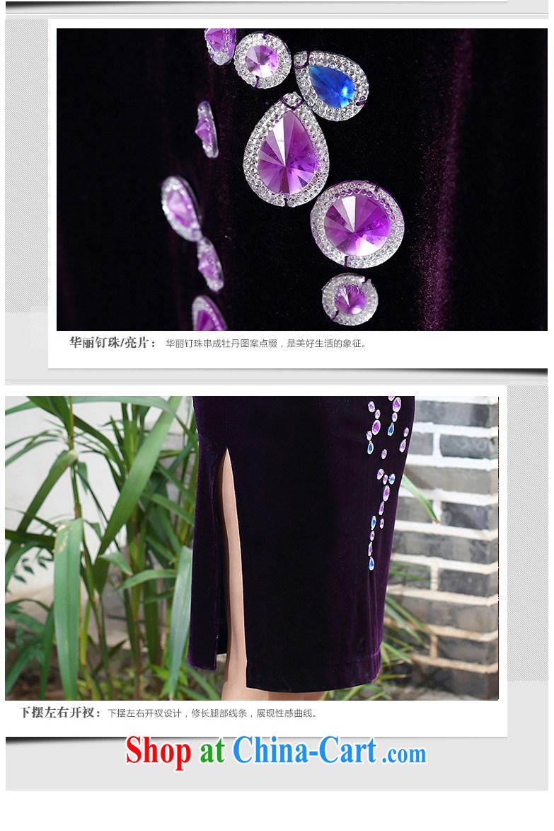 Joe is still a high-won gold velour cheongsam dress mother wedding summer SRDZ 116 purple cuff in 4 XL pictures, price, brand platters! Elections are good character, the national distribution, so why buy now enjoy more preferential! Health
