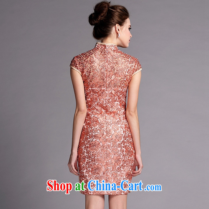The end is very stylish and improvement to the beauty banquet short dresses wedding dress toast XWG serving 140,503 gold XL, shallow end (QM), shopping on the Internet