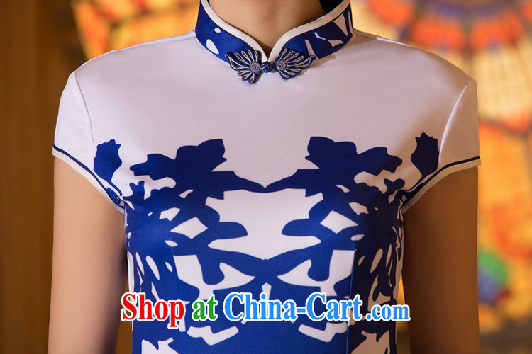 Mr. Kaplan 2015 spring and summer New China wind Stylish retro silk short cheongsam dress dresses PL 8000 photo color XXL pictures, price, brand platters! Elections are good character, the national distribution, so why buy now enjoy more preferential! Health