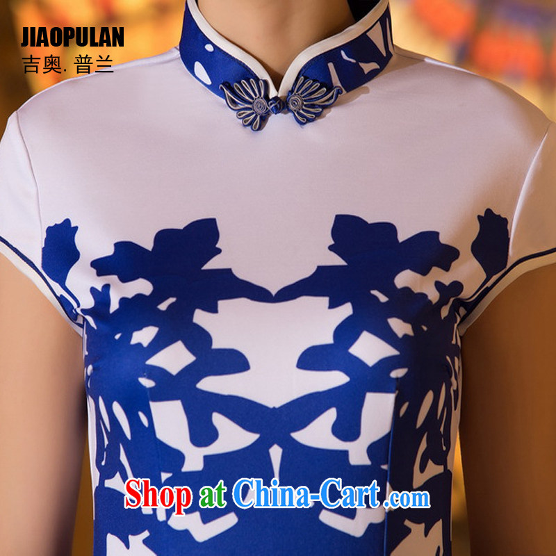 Mr. Kaplan 2015 spring and summer New China wind Stylish retro silk short cheongsam dress dresses PL 8000 photo color XXL, Mr. KAPLAN (JIAOPULAN), and, on-line shopping