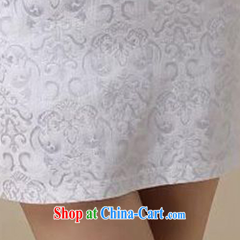 JA the 2015 summer on the new retro short-sleeved round-collar improved stylish embroidery beauty package and cheongsam Chinese JAYT - 50 blue S Ja, ink, and shopping on the Internet