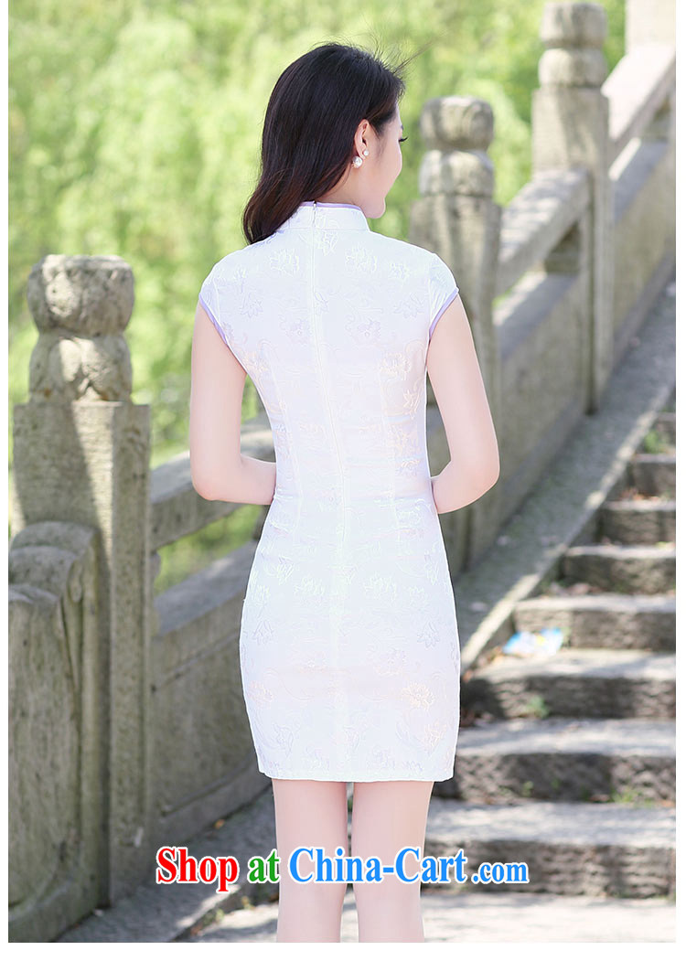 To call for summer 2015 new, improved cultivating Chinese, elegant qipao skirts dresses summer purple Peony XXL pictures, price, brand platters! Elections are good character, the national distribution, so why buy now enjoy more preferential! Health