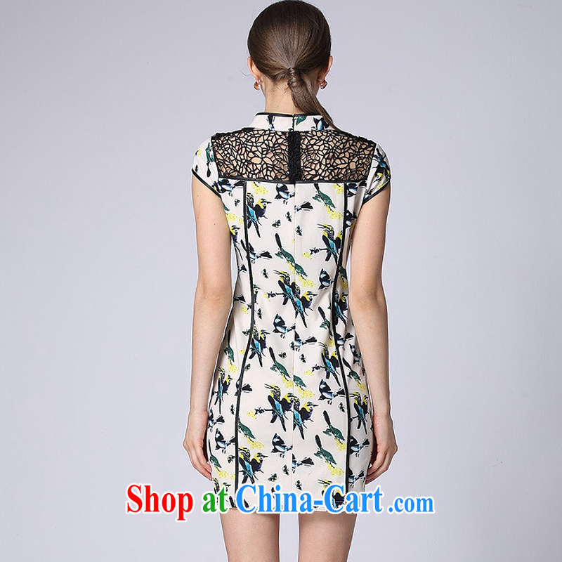 The end is very stylish and improved cheongsam dress short-sleeved biological empty the Lao cheongsam XWG 140,401 Map Color XXL, light (at the end QM), shopping on the Internet