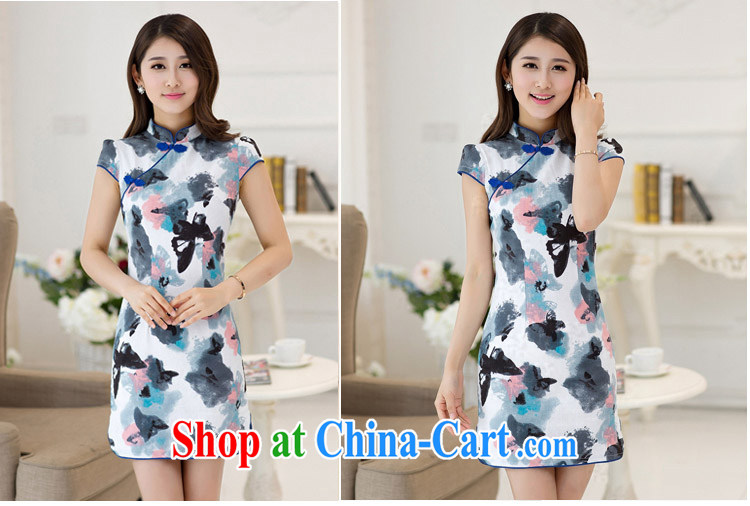 2015 summer new, cultivating the waist Chinese Ethnic Wind improved antique cheongsam dress parent-child replace dresses girls butterfly knot flower s pictures, price, brand platters! Elections are good character, the national distribution, so why buy now enjoy more preferential! Health