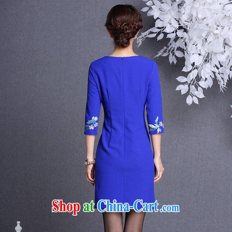 light at the improved modern embroidery, short sleeves cheongsam XWG 838 - 2 XXL, light (at the end QM), shopping on the Internet