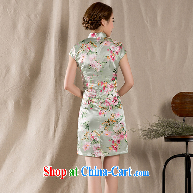 The Stephanie 2015 summer New-snap stamp arts and cultural Ethnic Wind improved antique cheongsam dress China wind suit XL, Stephanie (MOOFELNY), shopping on the Internet