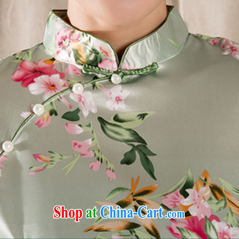 The Stephanie 2015 summer New-snap stamp arts and cultural Ethnic Wind improved antique cheongsam dress China wind suit XL, Stephanie (MOOFELNY), shopping on the Internet