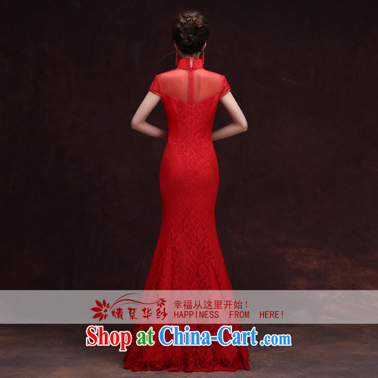 The china yarn bows Kit 2015 new bride's spring and summer wedding at Merlion long lace bridesmaid service banquet dress bows beauty service female Red made size final pictures, price, brand platters! Elections are good character, the national distribution, so why buy now enjoy more preferential! Health