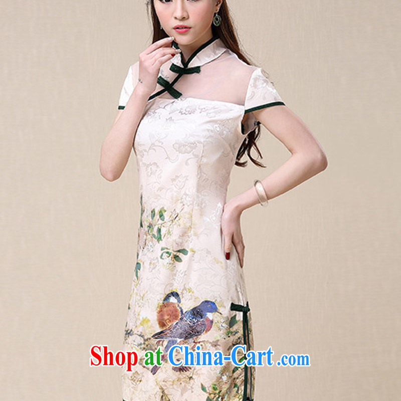 Flowers, Bow spring and summer New China wind National wind cultivating high-end elegant dresses FC R 3072 8952 white, code, spend, Butterfly (HUA YUE DIE), shopping on the Internet