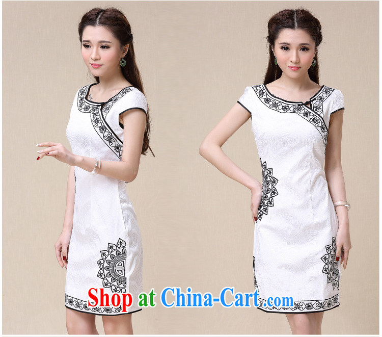 Flowers, Bow spring and summer with National wind female elegant embroidery, cheongsam dress FC R 3072 8963 white are code pictures, price, brand platters! Elections are good character, the national distribution, so why buy now enjoy more preferential! Health
