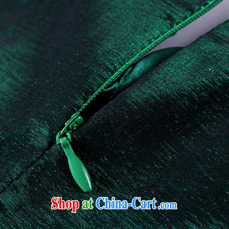 light at the 2015 autumn and winter new improved stylish Web yarn embroidery, banquet long cheongsam XWG 13 - 6099 Peacock green XXL, light (at the end QM), and, on-line shopping
