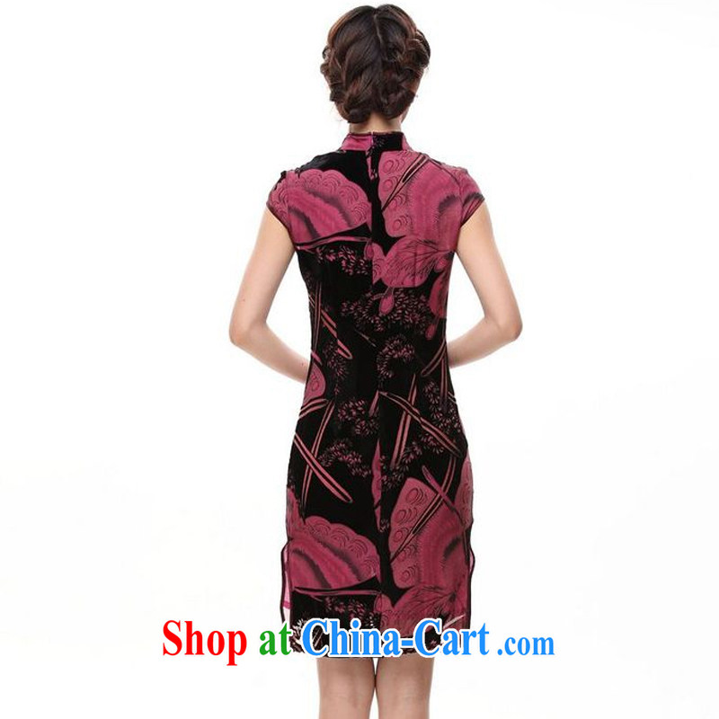 light at the spring and summer months retro Silk Cheongsam sauna silk red bridal wedding dresses toast XWG 083 - 1 Map Color XXL, light (at the end) QM, shopping on the Internet