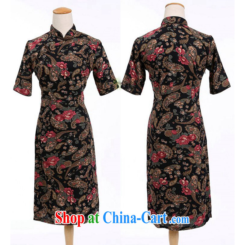 Bin Laden smoke summer Women's clothes outfit, improved in the cuff long cotton the manual A Field charge-back antique dresses beauty figure color 2 XL, Bin Laden smoke, shopping on the Internet