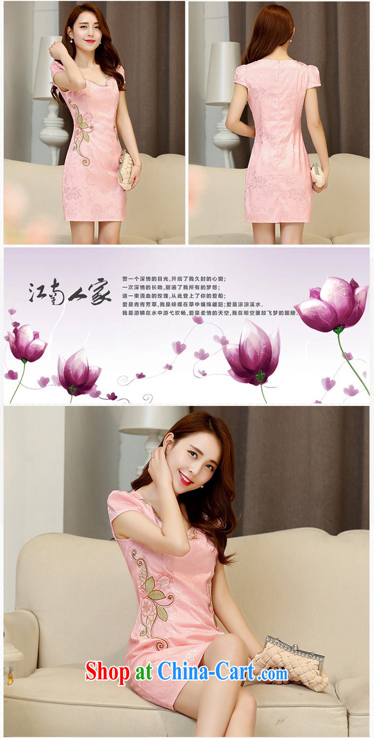 Constitution, women spend the summer 2015 new women daily improved short cheongsam with stamp duty retro lady graphics thin package and beauty dress 9368 pink XXL pictures, price, brand platters! Elections are good character, the national distribution, so why buy now enjoy more preferential! Health
