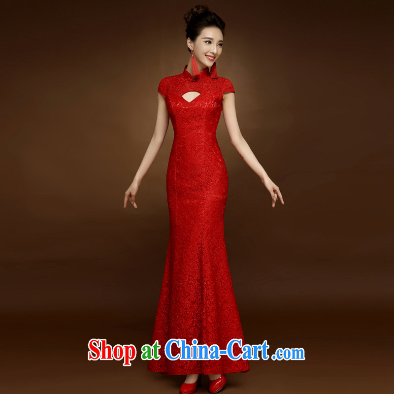 A good service is 2015 new dresses for Spring Summer bridal toast clothing red marriage Chinese Dress married Yi red 2 XL, service is good, and, shopping on the Internet