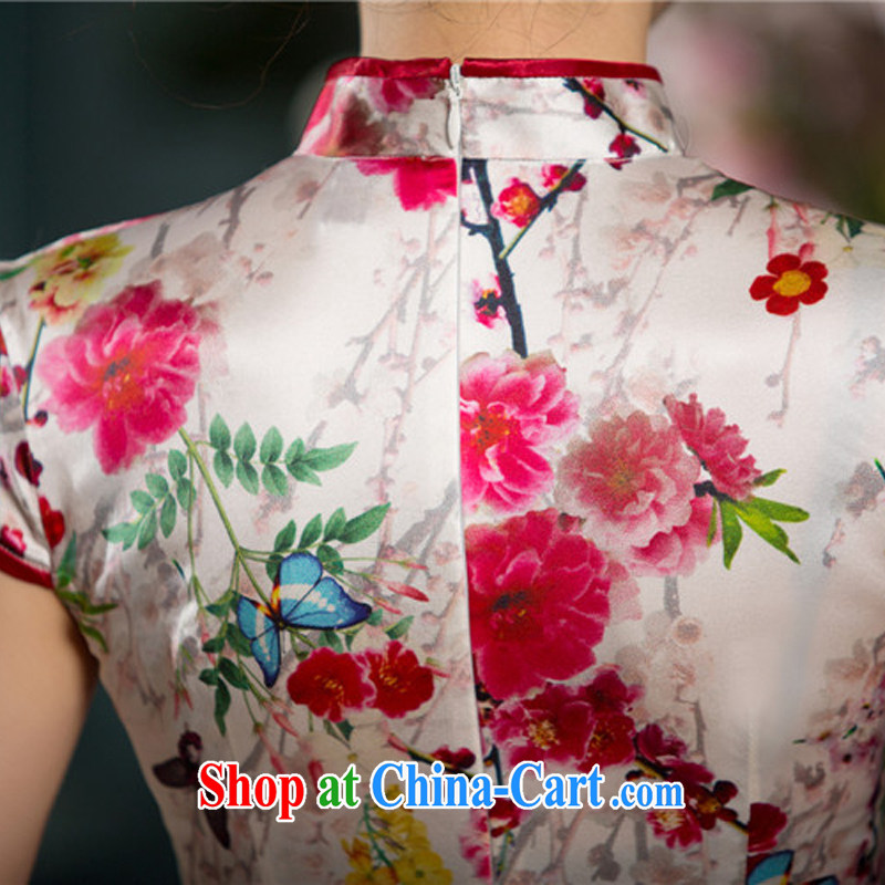 The Yee-sa color 2015 Silk Cheongsam summer improved cheongsam dress Ethnic Wind cheongsam dress SZ S 2236 3XL, Yee-Windsor, shopping on the Internet