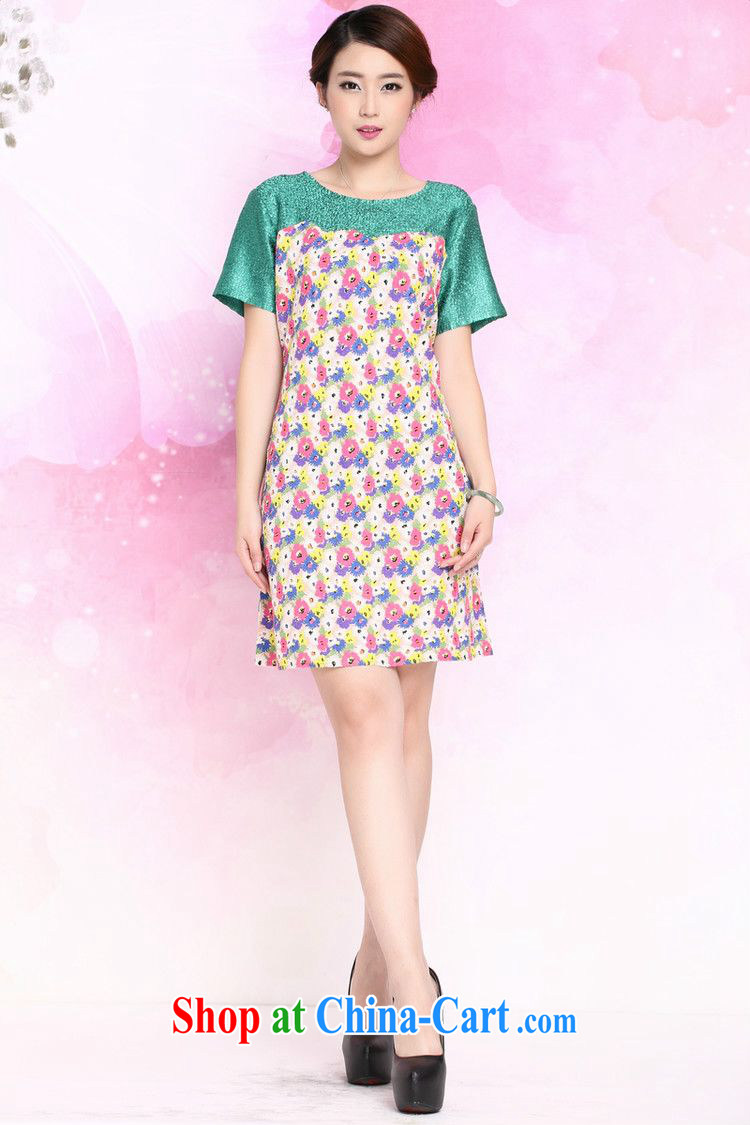 Forest narcissus summer 2015 the new liberal larger silk wrinkled mother load dresses XYY - 8327 green XXXL pictures, price, brand platters! Elections are good character, the national distribution, so why buy now enjoy more preferential! Health