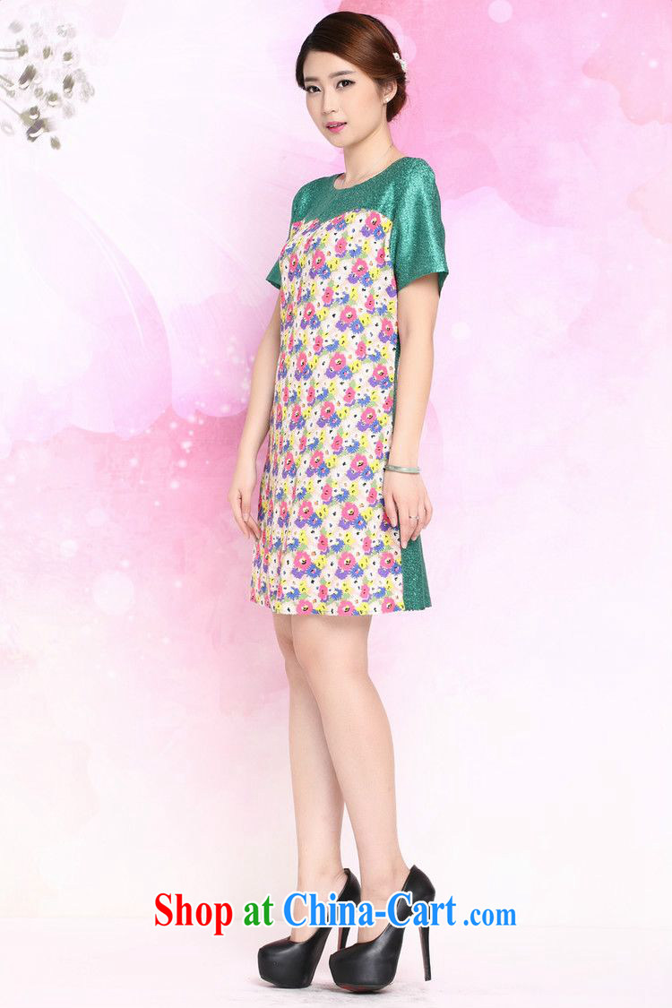 Forest narcissus summer 2015 the new liberal larger silk wrinkled mother load dresses XYY - 8327 green XXXL pictures, price, brand platters! Elections are good character, the national distribution, so why buy now enjoy more preferential! Health
