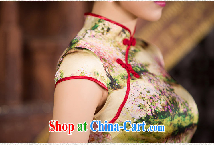 The Yee-Windsor flower clusters 2015 Silk Cheongsam dress summer short cheongsam improved retro fashion girl cheongsam dress SZ S 2238 3XL pictures, price, brand platters! Elections are good character, the national distribution, so why buy now enjoy more preferential! Health