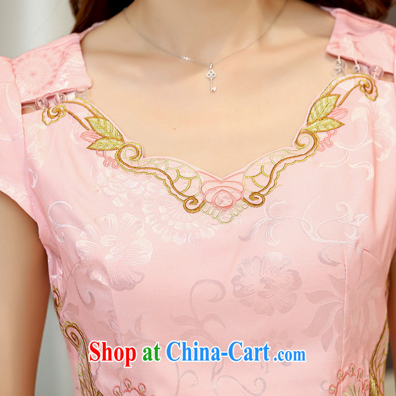Mu season 2015 new summer lady stylish beauty improved cheongsam dress 1536 white L, Mu season (MOOVCHEE), online shopping