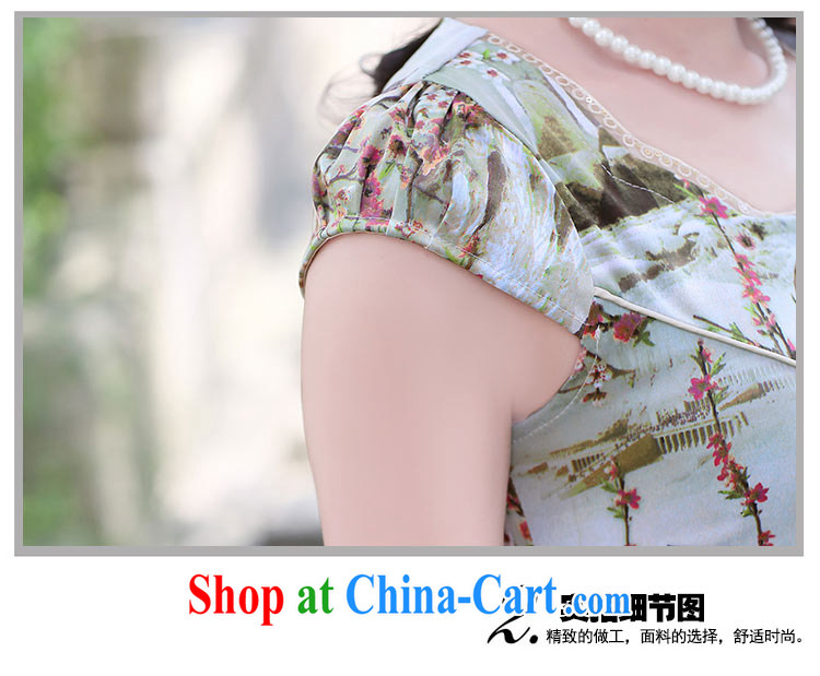 Summer 2015 new embroidery cheongsam dress girls improved daily packages and short-sleeved-waist stamp dresses of 1506 the small virgin XXL pictures, price, brand platters! Elections are good character, the national distribution, so why buy now enjoy more preferential! Health