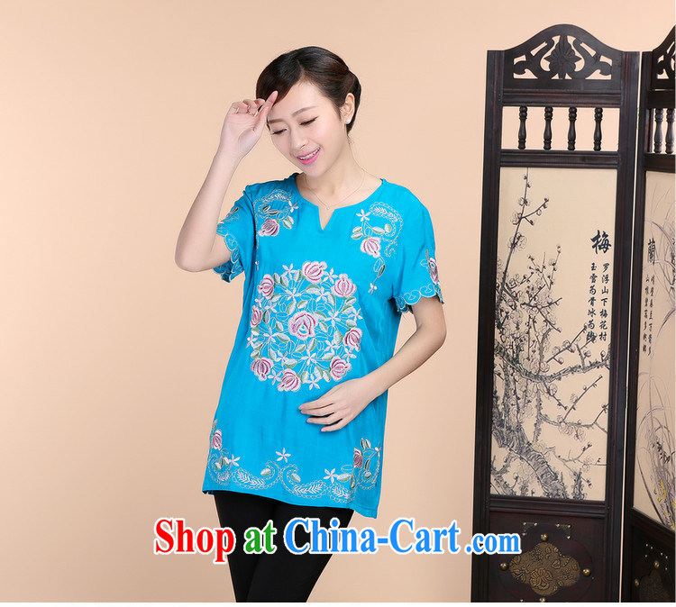2015 summer beauty antique embroidered Chinese short-sleeved round-collar short-sleeve, long, solid color T-shirt pants two piece set with the red T-shirt XXL pictures, price, brand platters! Elections are good character, the national distribution, so why buy now enjoy more preferential! Health