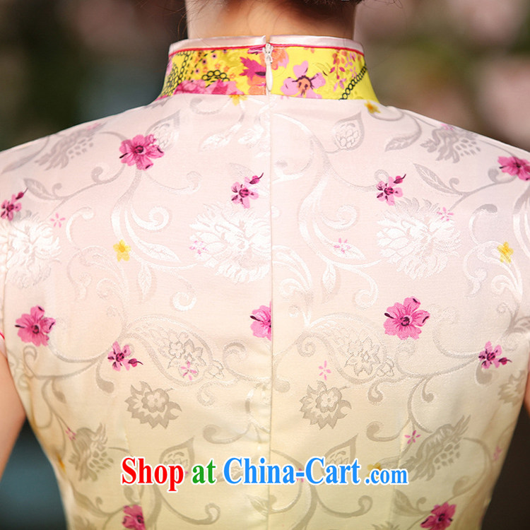 Mr. Kaplan 2015 spring and summer new women who decorated jacquard cotton short cheongsam dress improved cheongsam stylish retro PL 310 yellow XXL pictures, price, brand platters! Elections are good character, the national distribution, so why buy now enjoy more preferential! Health
