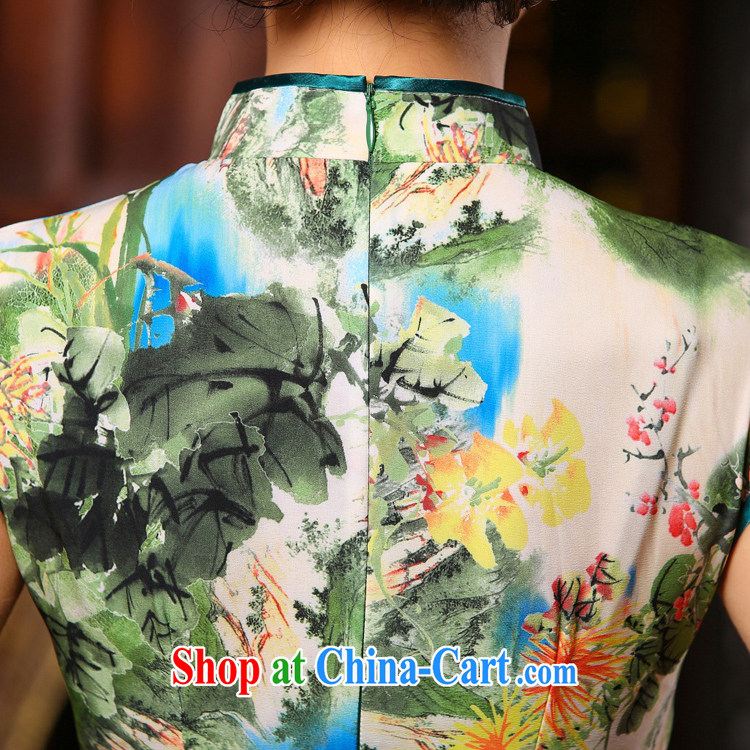 Mr. Kaplan 2015 spring and summer New Paragraph Style Ethnic Wind female high-end painting beauty retro improved short cheongsam PL 313 photo color XXL pictures, price, brand platters! Elections are good character, the national distribution, so why buy now enjoy more preferential! Health
