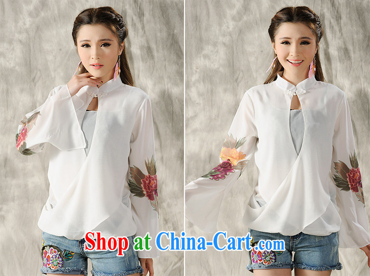 The poem, 2015 new hand-painted long-sleeved T-shirt cheongsam Chinese Spring Chinese Ethnic Wind women 7298 #black XXL pictures, price, brand platters! Elections are good character, the national distribution, so why buy now enjoy more preferential! Health
