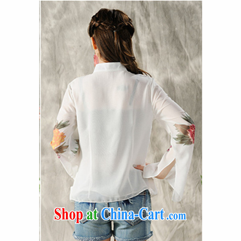The poem, 2015 new hand-painted long-sleeved T-shirt cheongsam Chinese Spring Chinese Ethnic Wind women 7298 #black XXL, the poetry, and, shopping on the Internet