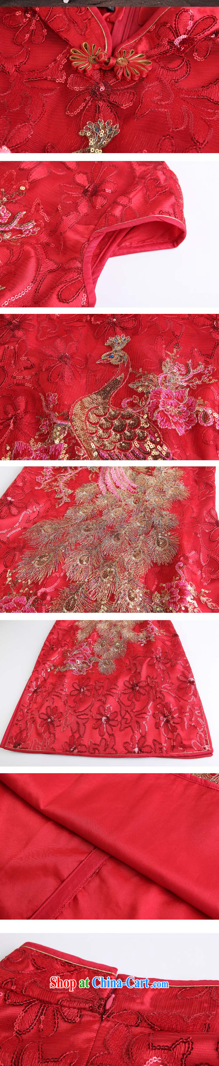 The end is very stylish and improved Phoenix marriage toast clothing qipao XWG 238 red XXL pictures, price, brand platters! Elections are good character, the national distribution, so why buy now enjoy more preferential! Health