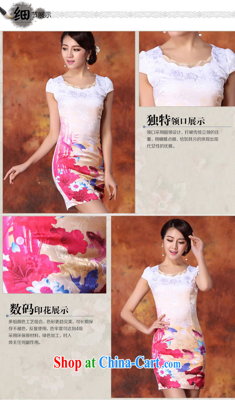 Forest narcissus summer 2015 new retro painting fish South Africa lotus flower-shaped round-collar package and short cheongsam Sau San Tong load JAYT - 29 pink XXL pictures, price, brand platters! Elections are good character, the national distribution, so why buy now enjoy more preferential! Health