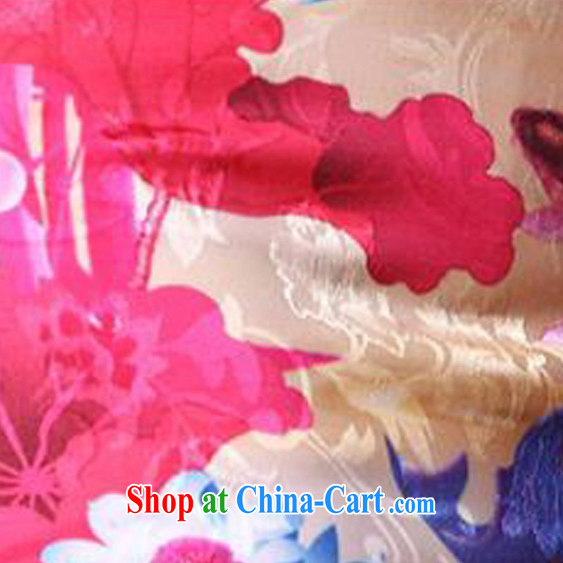 Forest narcissus summer 2015 new retro painting fish South Africa lotus flower-shaped round-collar package and short cheongsam Sau San Tong load JAYT - 29 pink XXL, forest narcissus (SenLinShuiXian), shopping on the Internet