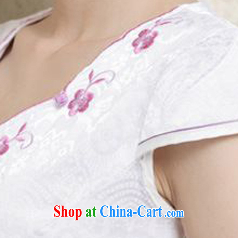 Forest narcissus summer 2015 new sleek improved qipao Not Rule for short, Beauty packages and graphics thin cheongsam Chinese JAYT - 27 black on white saffron XXL, forest narcissus (SenLinShuiXian), shopping on the Internet