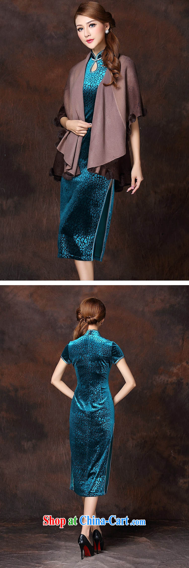Shallow end improved Stylish retro-Ms. lao daily wool long cheongsam XWG 141,026 - 1 Lake blue XXXXL pictures, price, brand platters! Elections are good character, the national distribution, so why buy now enjoy more preferential! Health