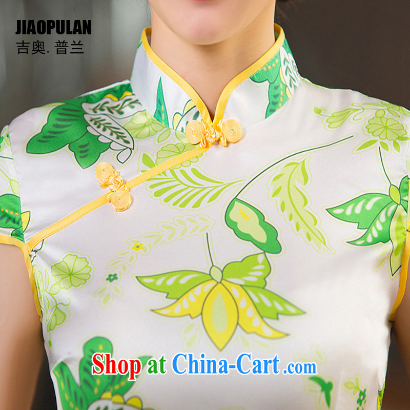 Mr. Kaplan summer 2015 new female short-sleeve T-shirt daily improved stylish retro short cheongsam silk Tang replace PL 2331 photo color 2331 XXL, Mr. Kaplan (JIAOPULAN), shopping on the Internet