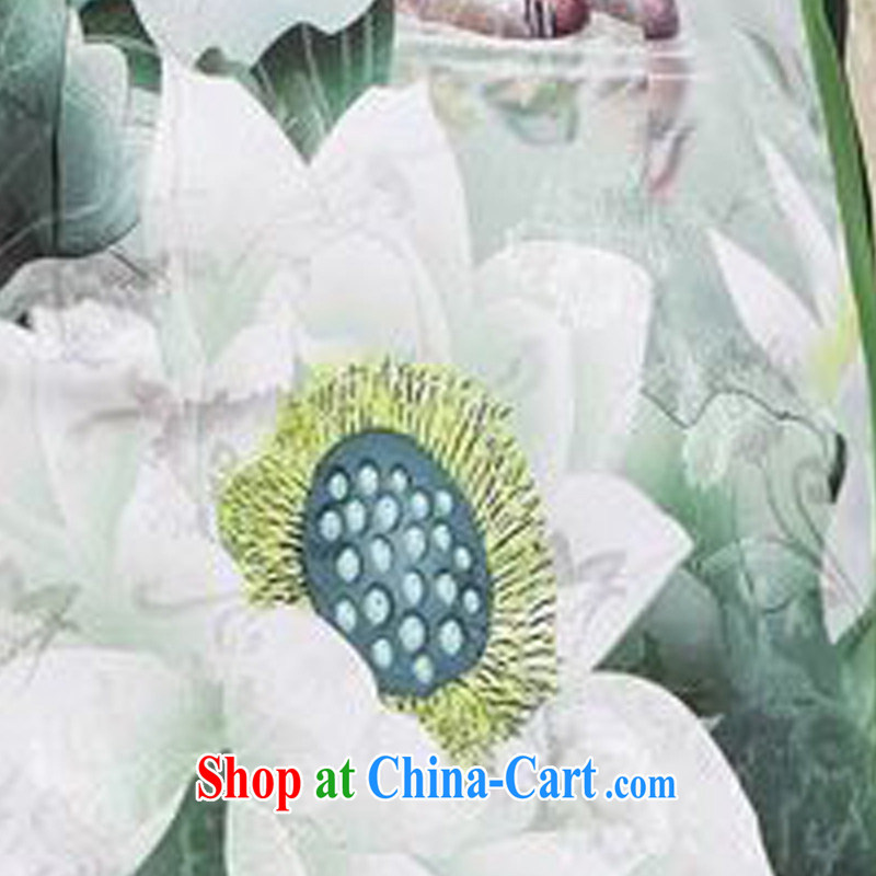 Forest narcissus summer 2015 new sleek improved qipao and fresh white lotus the short, Beauty packages and graphics thin cheongsam Chinese JAYT - 25 green XXL, forest narcissus (SenLinShuiXian), online shopping