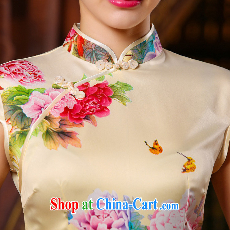 Mr. Kaplan 2015 spring and summer new retro improved silk short cheongsam dress beauty sexy female China wind PL 332 photo color XXL pictures, price, brand platters! Elections are good character, the national distribution, so why buy now enjoy more preferential! Health