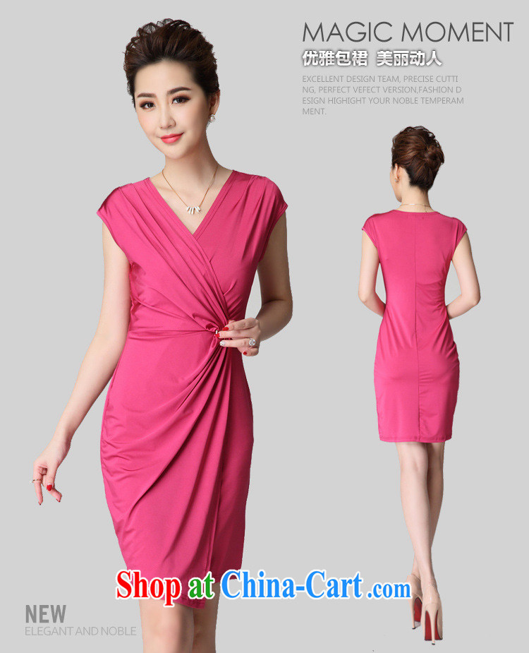 2015 summer new retro improved cheongsam European and American big OL solid metal fasteners are cultivating short-sleeved dresses red XXXL pictures, price, brand platters! Elections are good character, the national distribution, so why buy now enjoy more preferential! Health