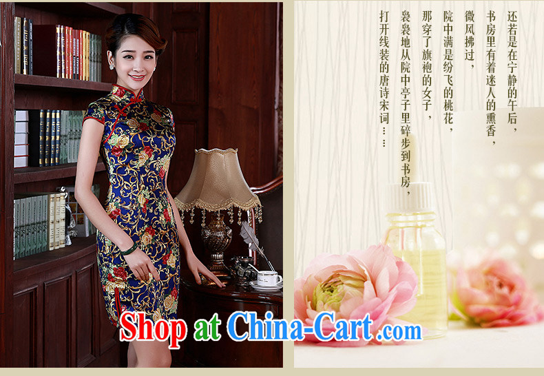 cheongsam dress spring 2015 New Silk Cheongsam MOM daily improved temperament sauna silk Q 1050 champagne color XXL pictures, price, brand platters! Elections are good character, the national distribution, so why buy now enjoy more preferential! Health