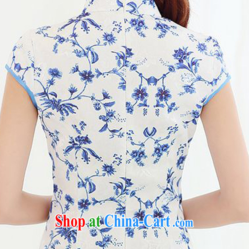 JA the 2015 summer on the new ink Lotus streaking retro-tie, for improved cheongsam beauty package and graphics thin cheongsam Chinese JAYT - 1 picture color XXL, JA, and shopping on the Internet