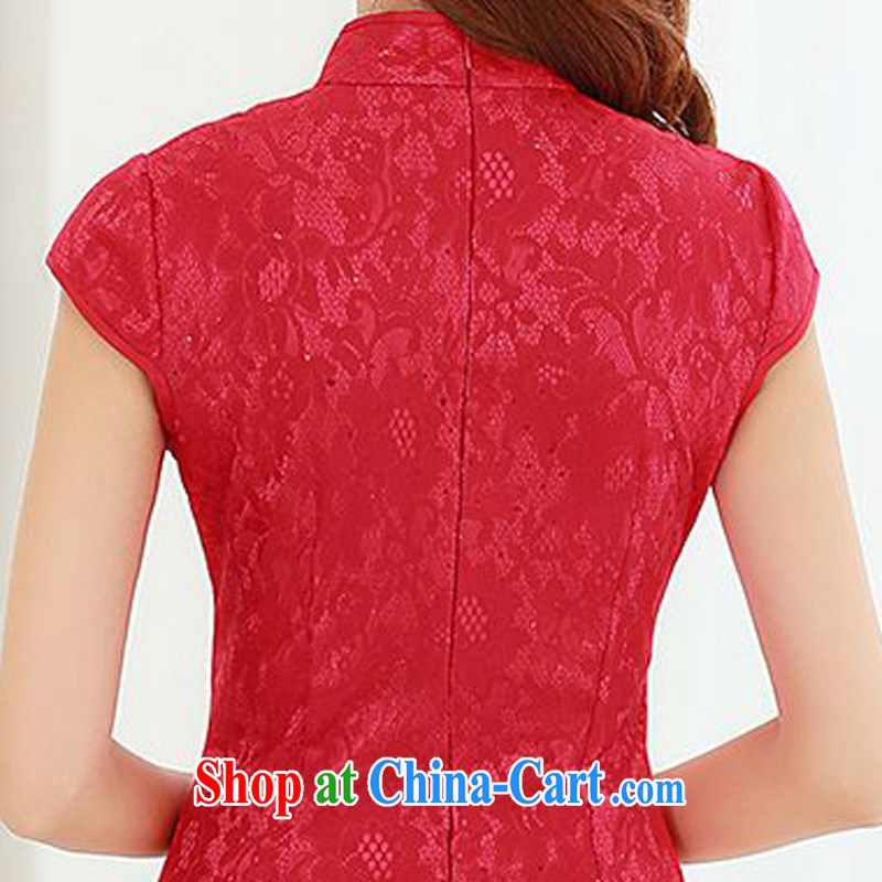 JA the 2015 summer on the new stylish retro-tie, for improved cheongsam beauty package and graphics thin cheongsam Chinese JAYT - 5 black XXL Ja, ink, and shopping on the Internet