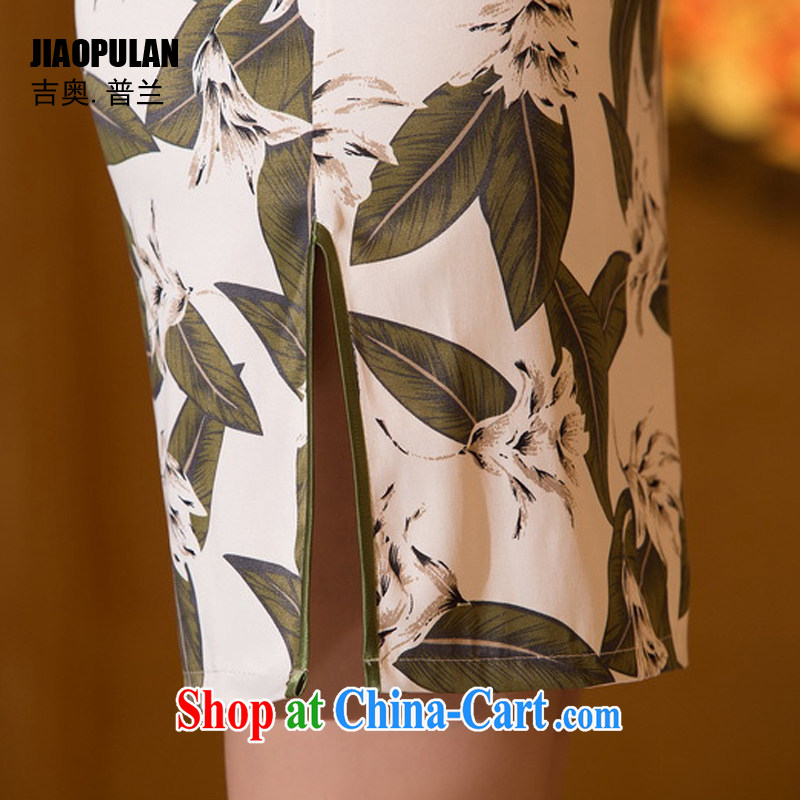 Mr. Kaplan 2015 spring and summer new improved dresses daily fashion sense of cultivating Sai Kung cotton short cheongsam dress PL 0370 photo color XXL, Mr. KAPLAN (JIAOPULAN), shopping on the Internet