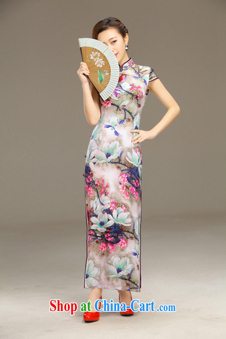 Slim li know smoke Ngai retro Beauty Fashion improved sense of Korea long cheongsam dress daily spring and summer new QLZ Q 15 6055 smoke Ngai XXL pictures, price, brand platters! Elections are good character, the national distribution, so why buy now enjoy more preferential! Health